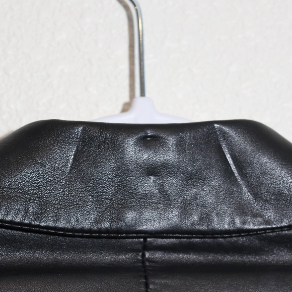 Peruzzi Florence Italian Soft Leather Black Zip Blazer Jacket EU SIZE 42 (6 US) - Picture 13 of 14